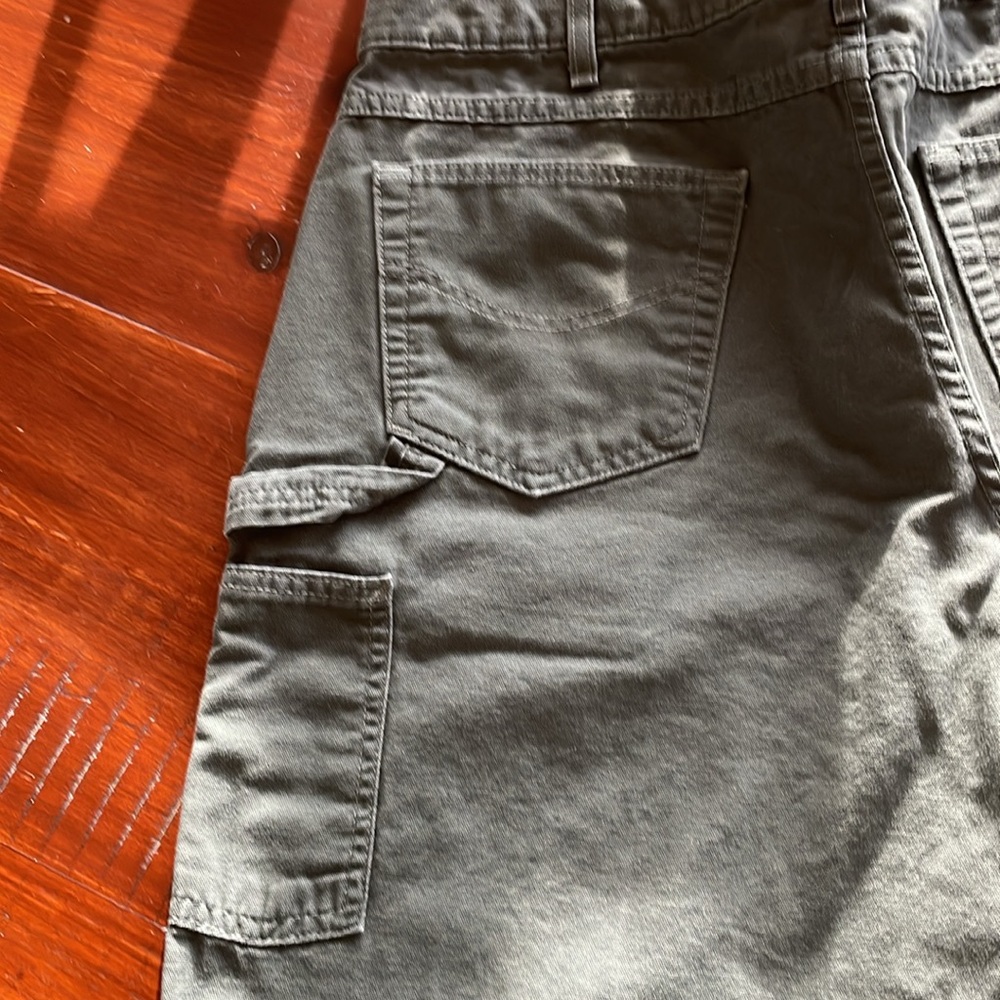 Carhartt loose fit green washed duck canvas work pants, 38 X 30 - Picture 4 of 9